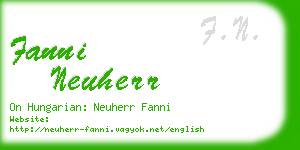 fanni neuherr business card